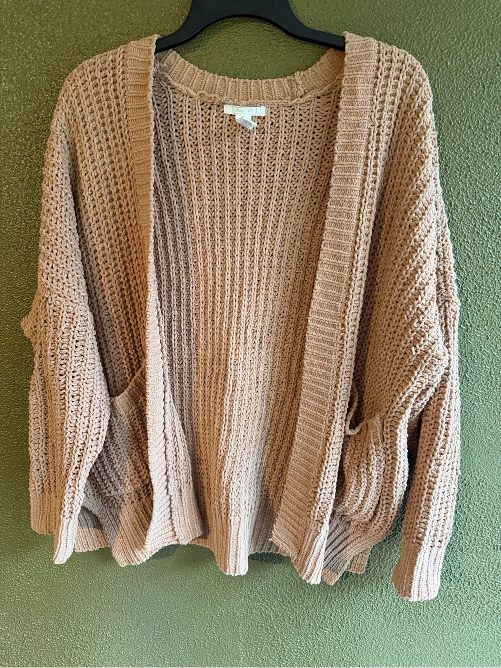 Full Tilt Open-Front Chunky Knit Cardigan